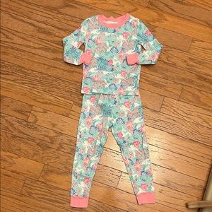 Lilly Pulitzer x Pottery Barn Floral Pajama Set with Pink and Blue